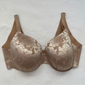 Soma Vanishing Back Nude Floral Lace Smoothing Full Coverage Bra 40DDD